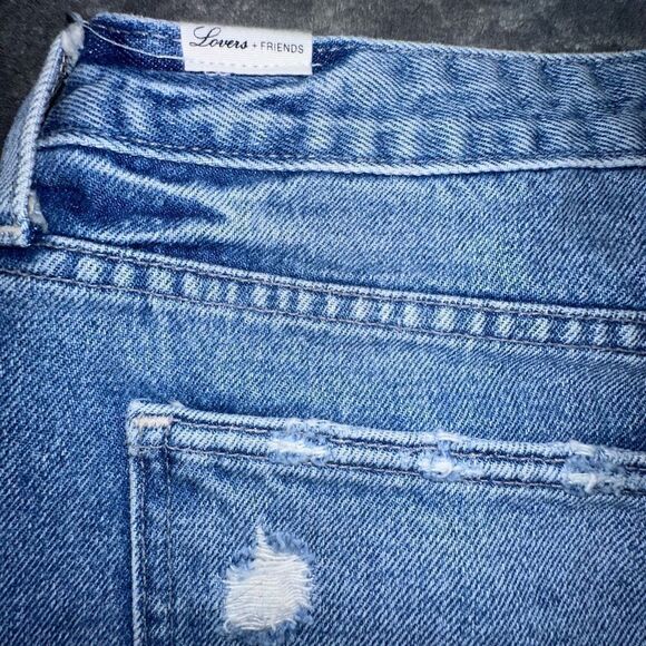 Lovers + Friends Jack High Rise Distressed Cut Off Denim Shorts Size 30 NWTs - Picture 7 of 11